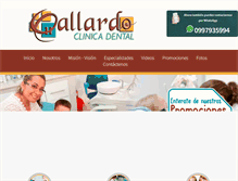 Tablet Screenshot of gallardoclinicadental.com